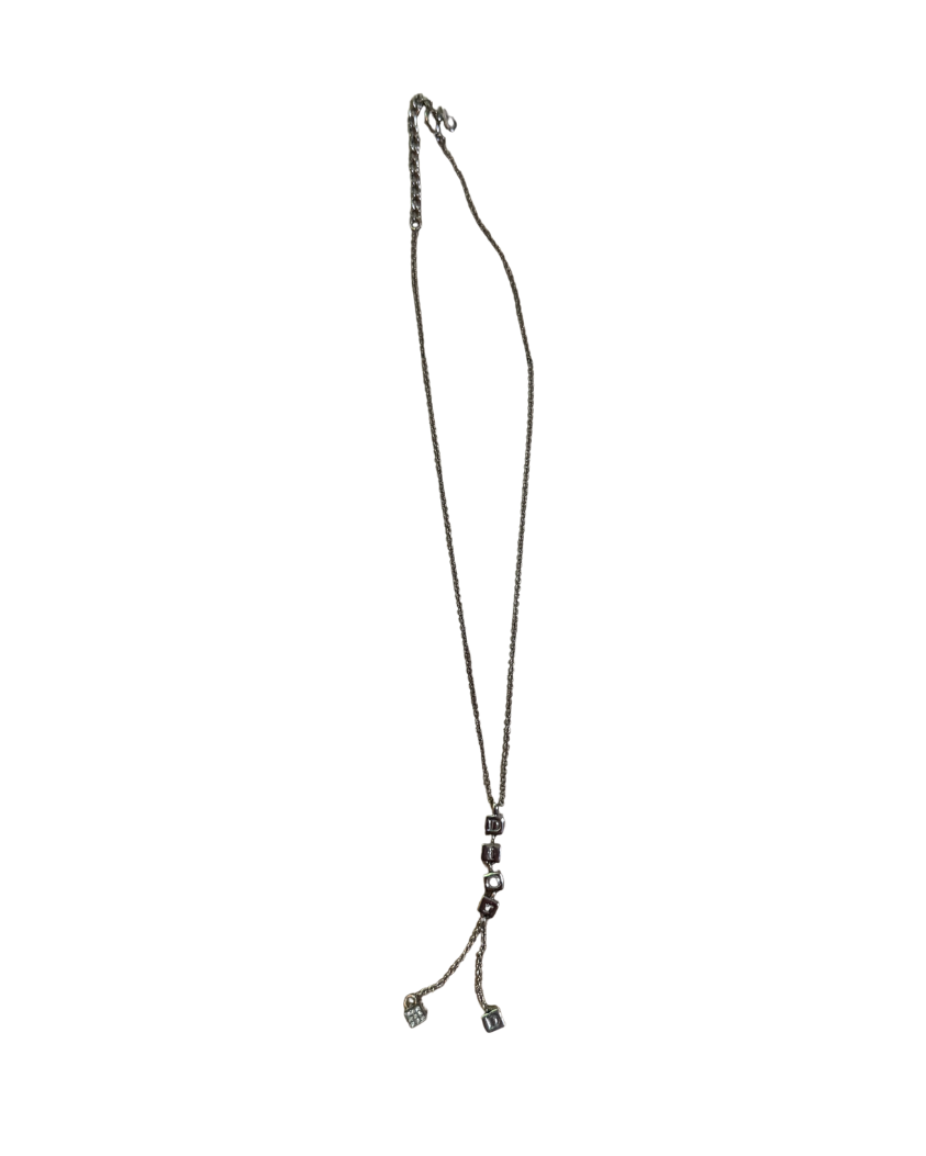 Christian Dior Cube Lavalier Necklace