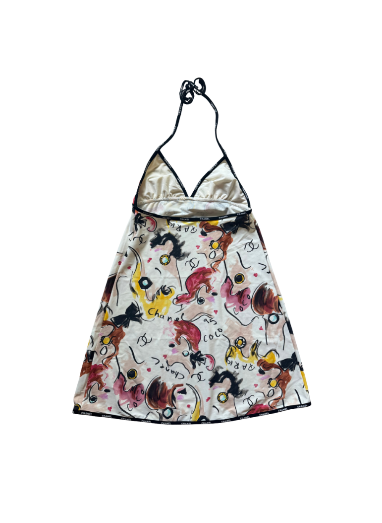 Chanel Spring RTW Halter Neck Mini Dress