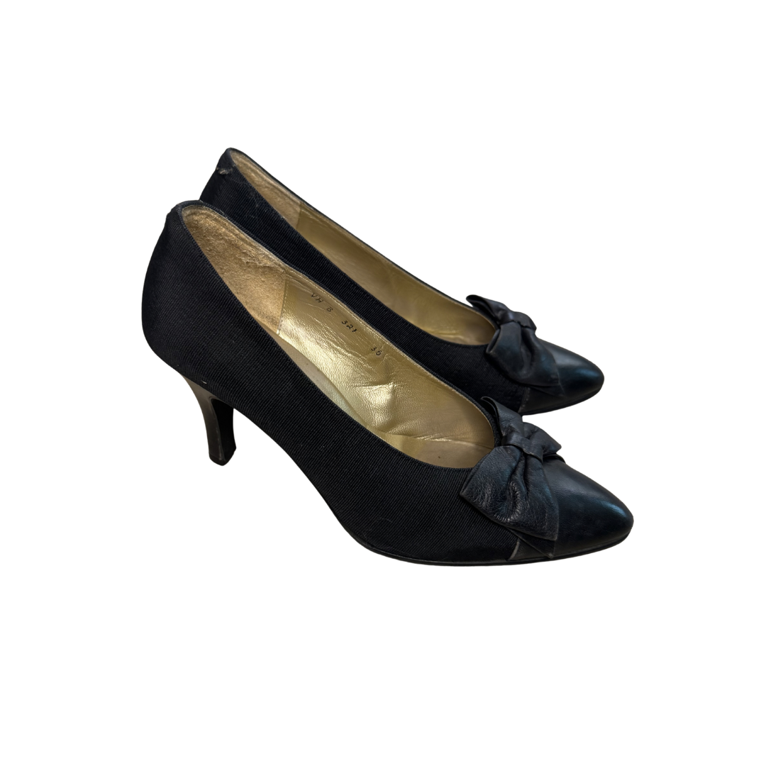 Gianni Versace Black Bow Pumps
