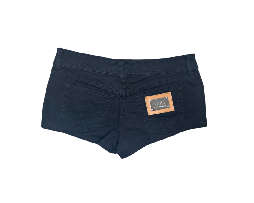 Dolce & Gabbana Black Denim Micro Mini Shorts