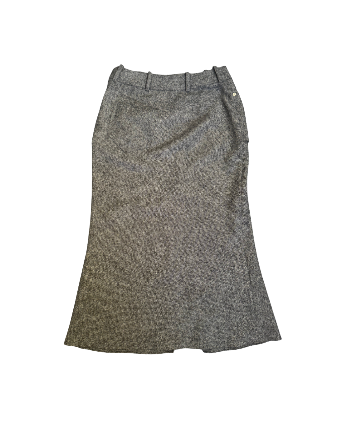 John Galliano 2001 Inverted Pocket Wool Skirt