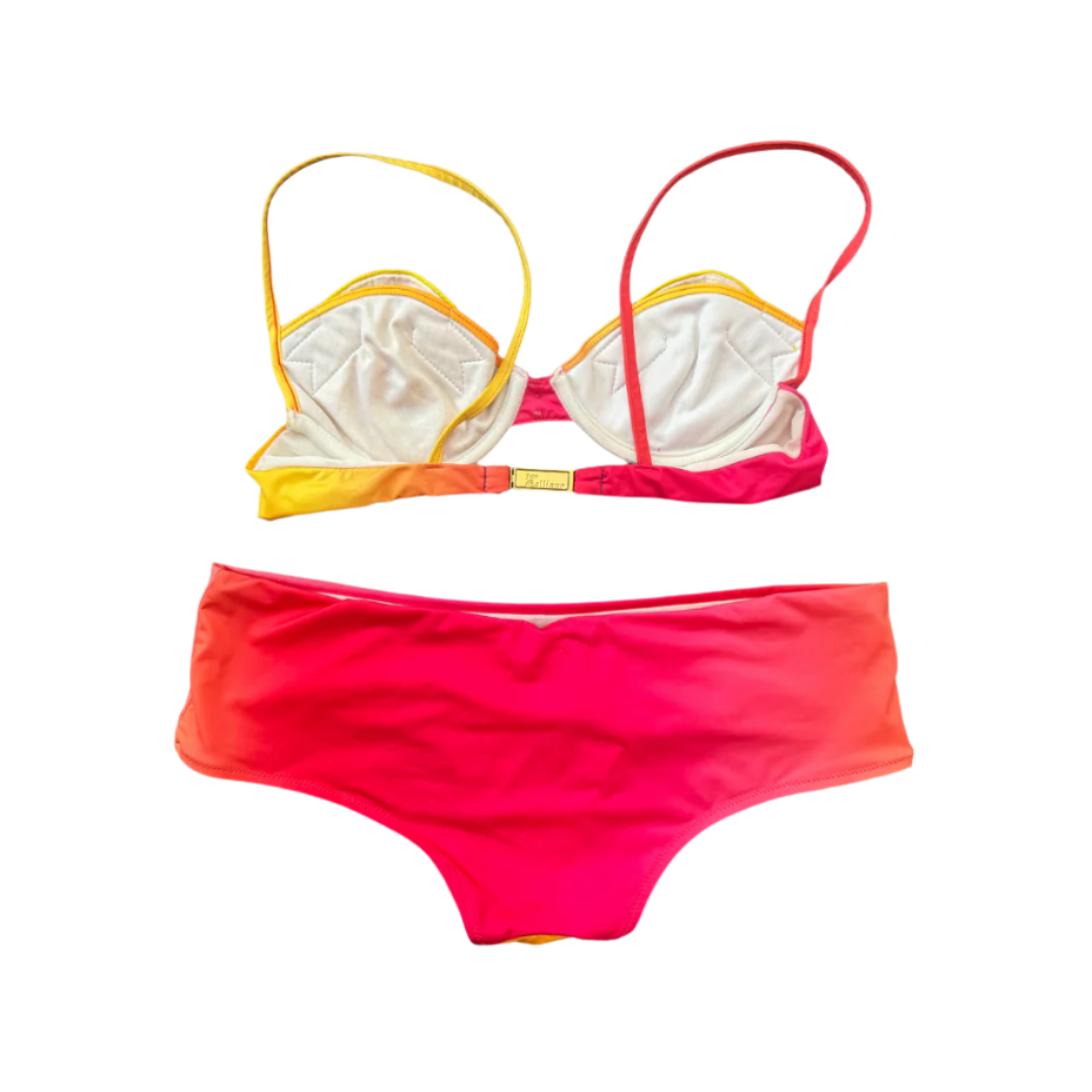 John Galliano Logo Bikini w/ Gold Gun Charm