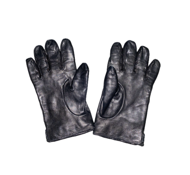 John Galliano Black Leather Gloves