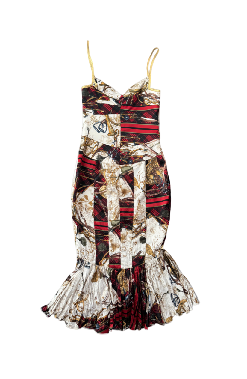 Just Cavalli Equestrian Bustier Ruffle Dress
