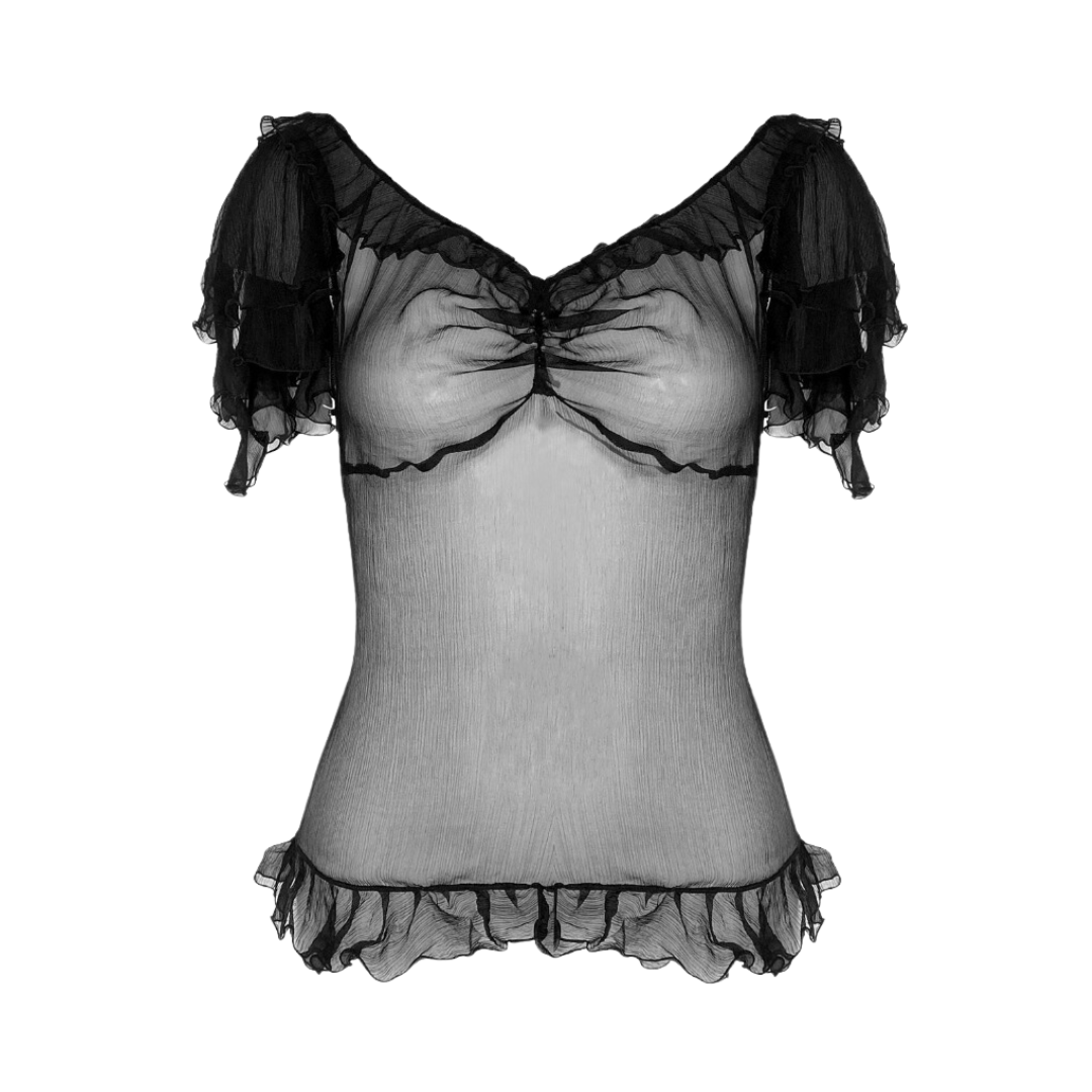 Dolce & Gabbana “Panther” Sheer Top