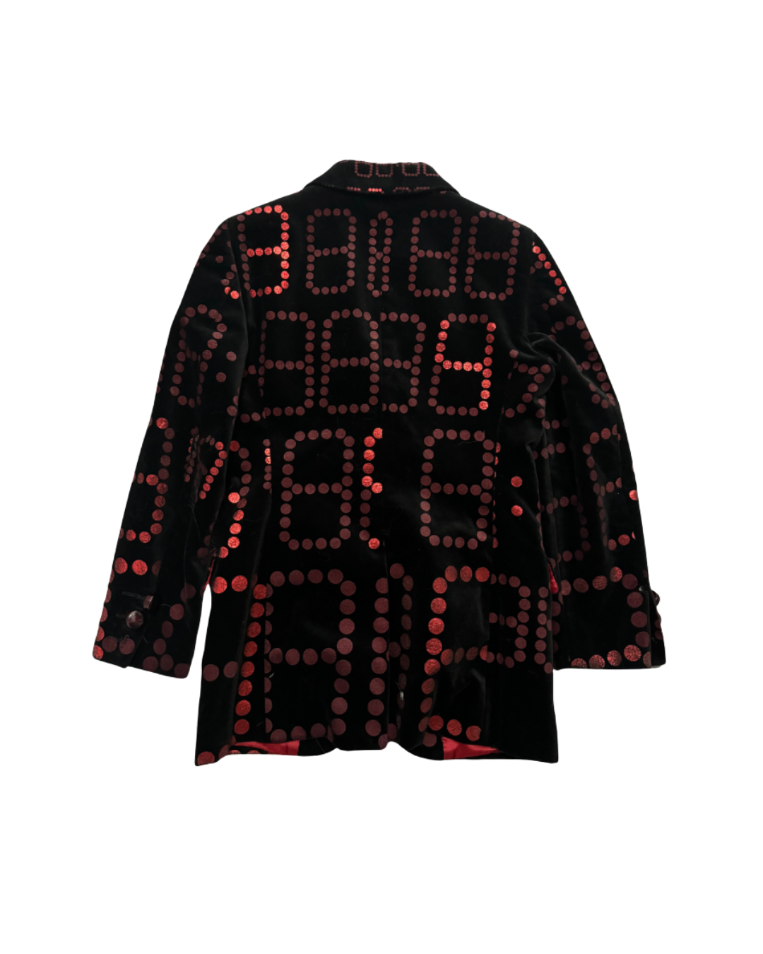 Moschino Cheap & Chic Velvet Alarm Clock Patterned Blazer