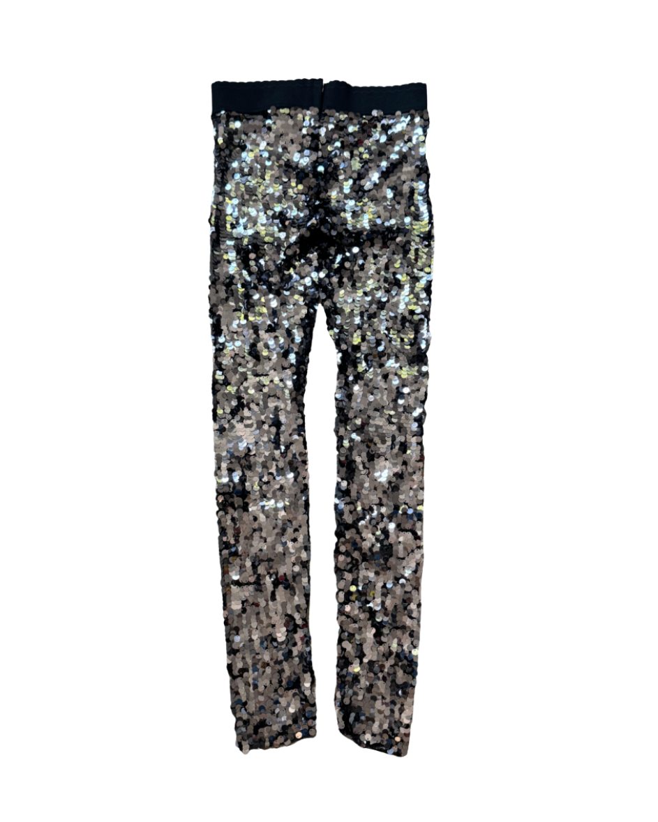 Dolce & Gabbana Silver Sequin Leggings