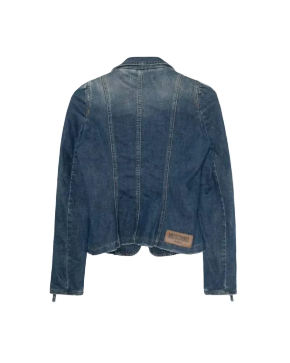 Moschino Jeans Denim Butterfly Blazer