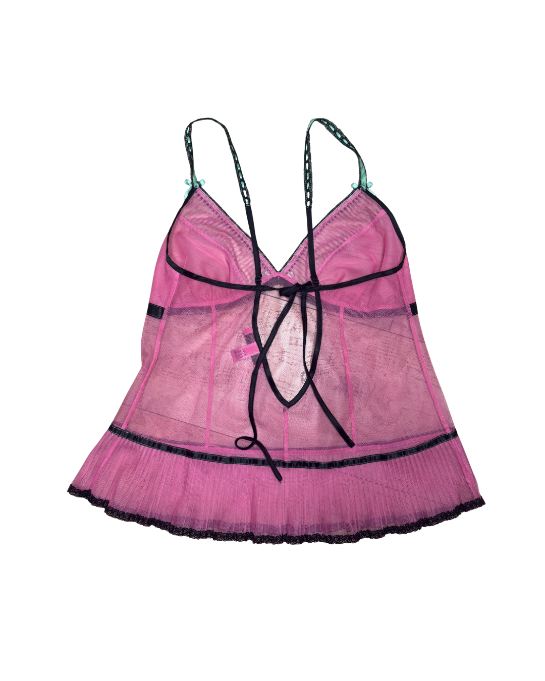 Betsey Johnson Pink Mesh Tank Top