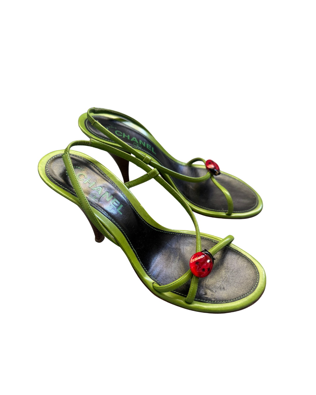 Chanel Ladybug Slingback Sandals