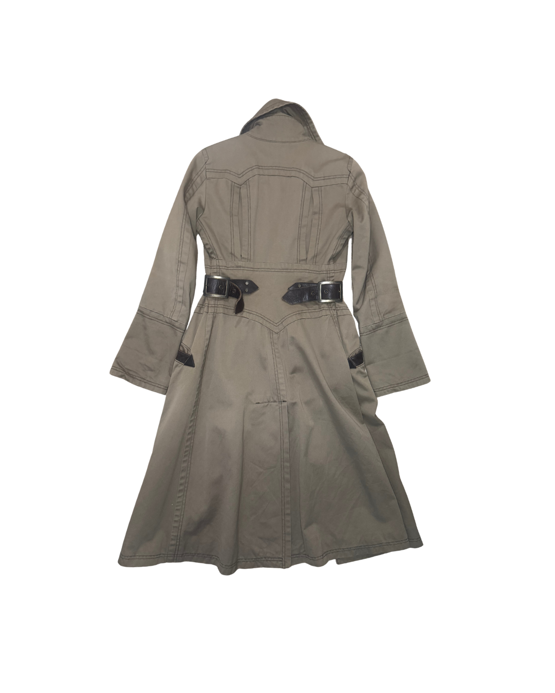 Dsquared² Trench Coat w/ Leather Details