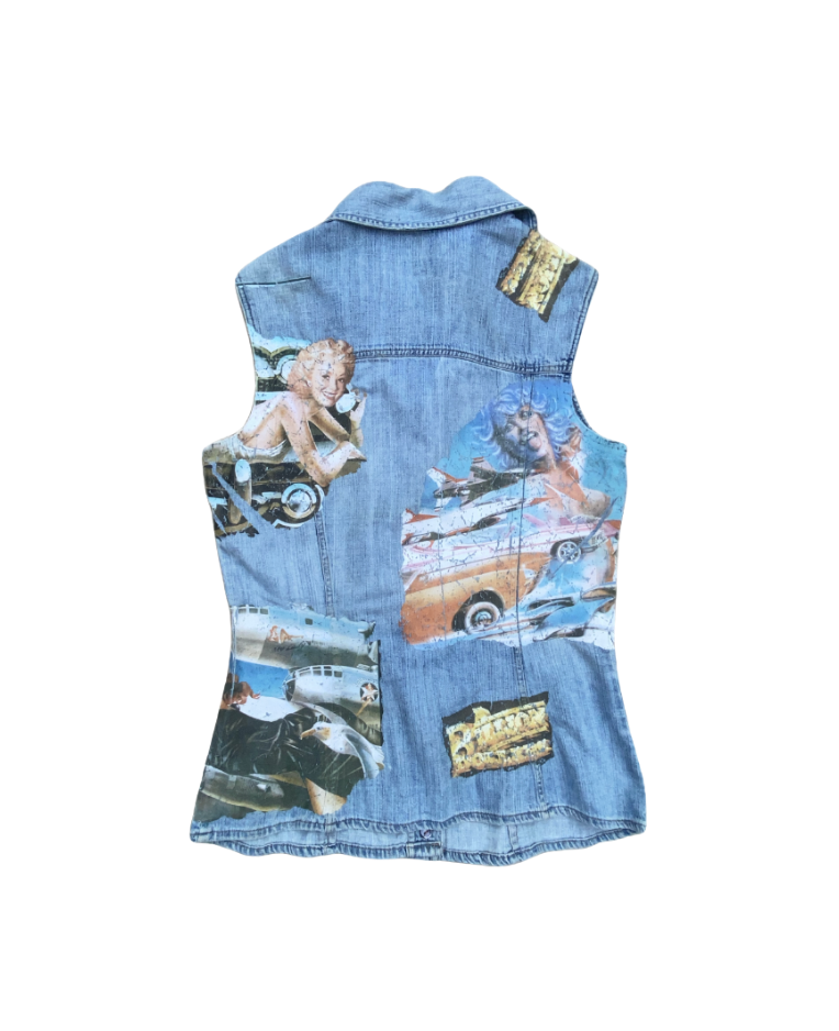Dolce & Gabbana Denim Printed Vest