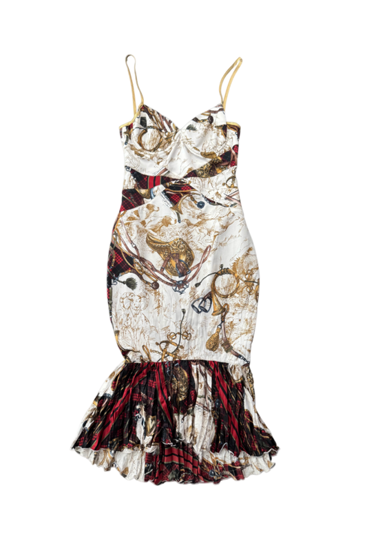 Just Cavalli Equestrian Bustier Ruffle Dress