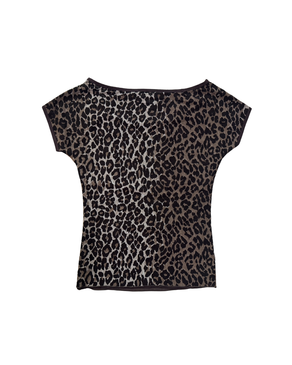 Dolce & Gabbana Mare Leopard Mesh Top