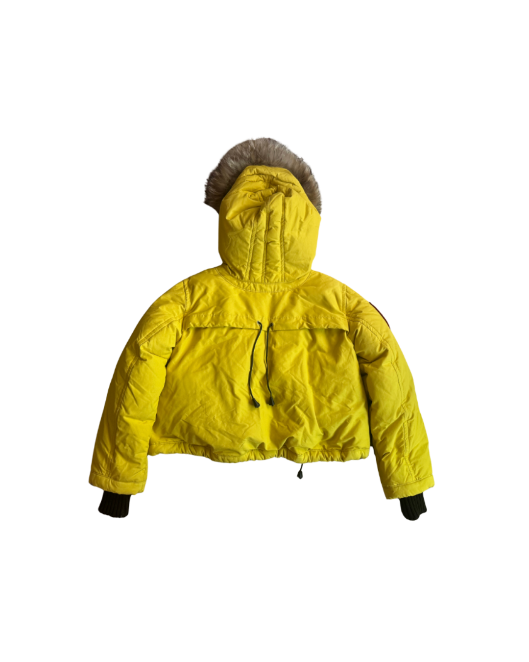 Dsquared² Yellow Fur Down Jacket