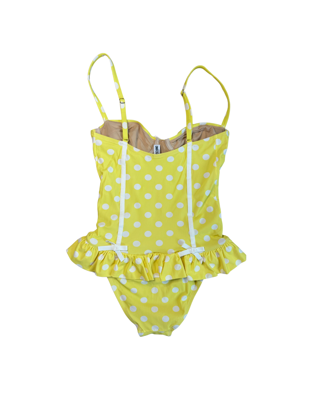 Moschino Yellow Polka Dot One Piece Swim