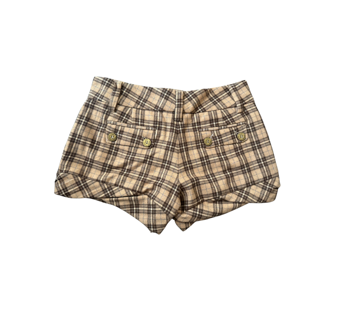 Dolce & Gabbana Plaid Mini Wool Shorts