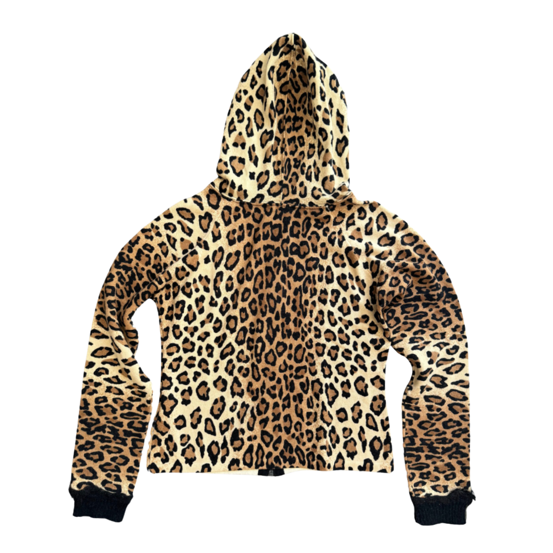 Anna Molinari Leopard Zip Up Hoodie