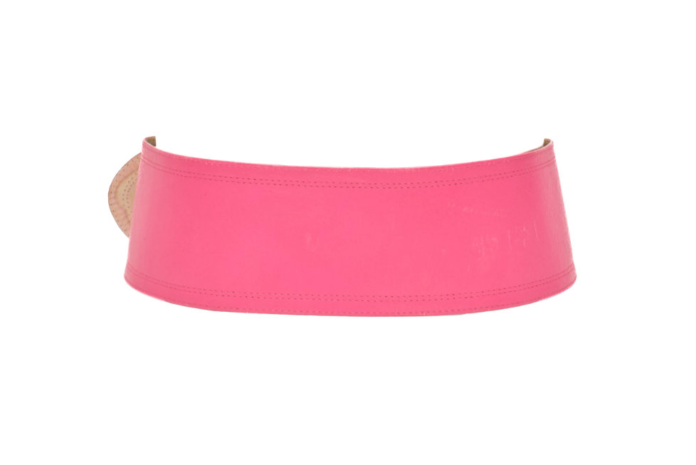 Saint Laurent Thick Pink Leather Belt