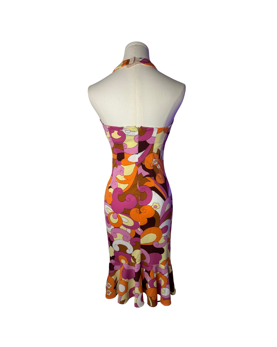 Dolce & Gabbana Floral Halter Midi Dress