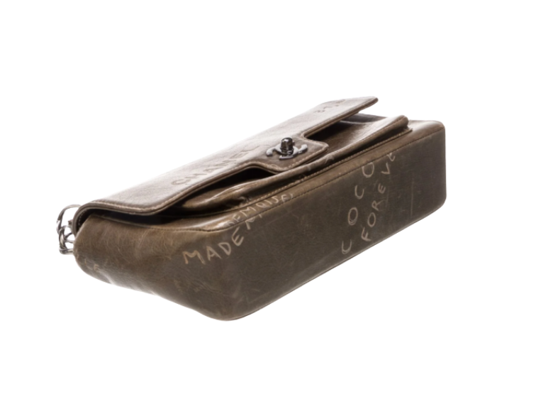 Chanel by Karl Lagerfeld Brown Graffiti Flap Bag