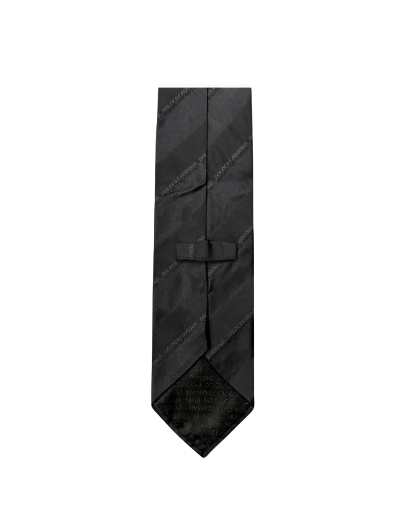 Dolce & Gabbana Black Subtly Striped Necktie