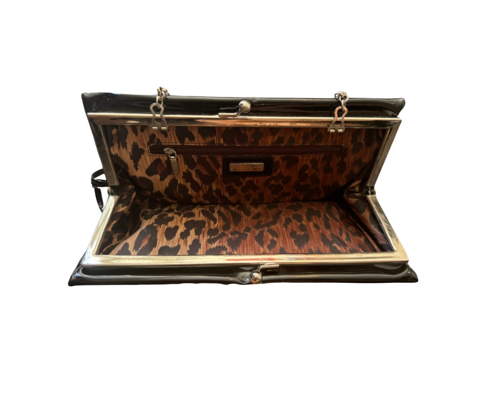 Dolce & Gabbana Black Patent Leather Shoulder Bag