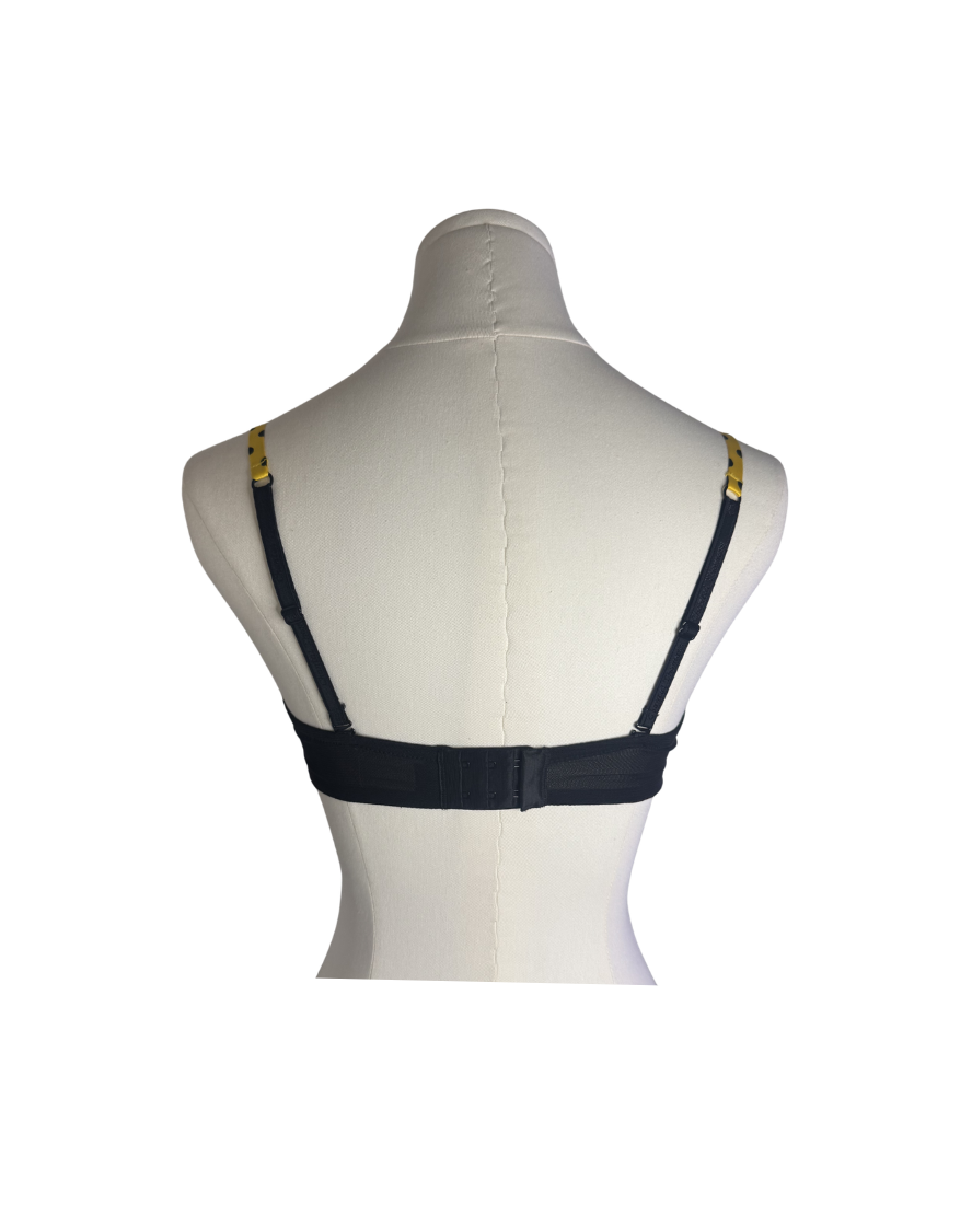 Chantal Thomass Yellow Polka Dot Mesh Detailed Bra