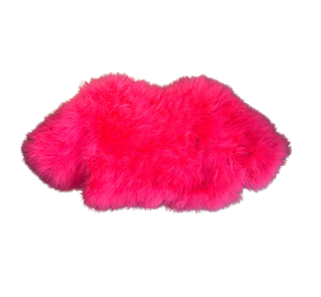 Sonia Rykiel Pink Marabou Feather Short Sleeve Jacket