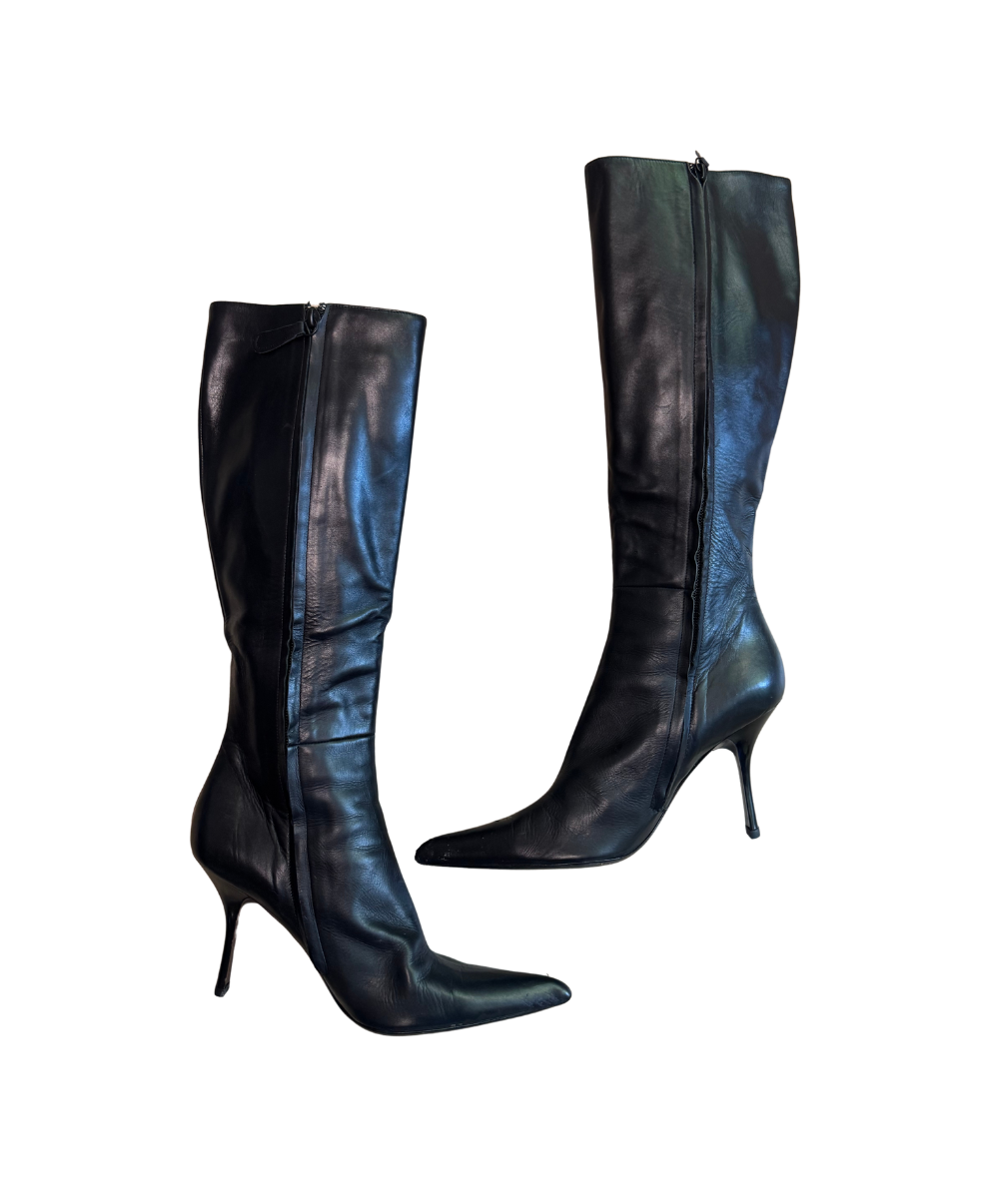 Vicini Black Cutout Boots