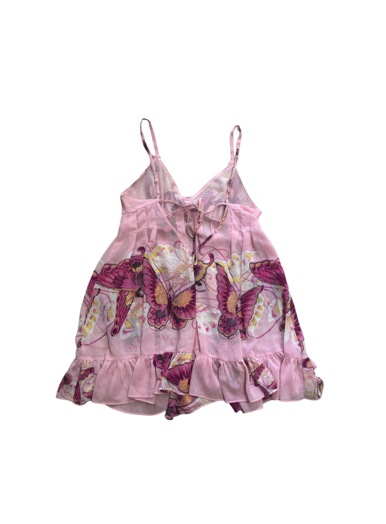 Betsey Johnson Pink Butterfly Babydoll Dress