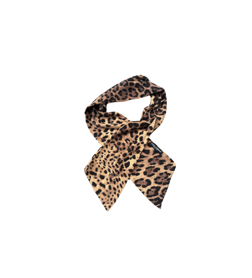 Dolce & Gabbana Leopard Cashmere Scarf