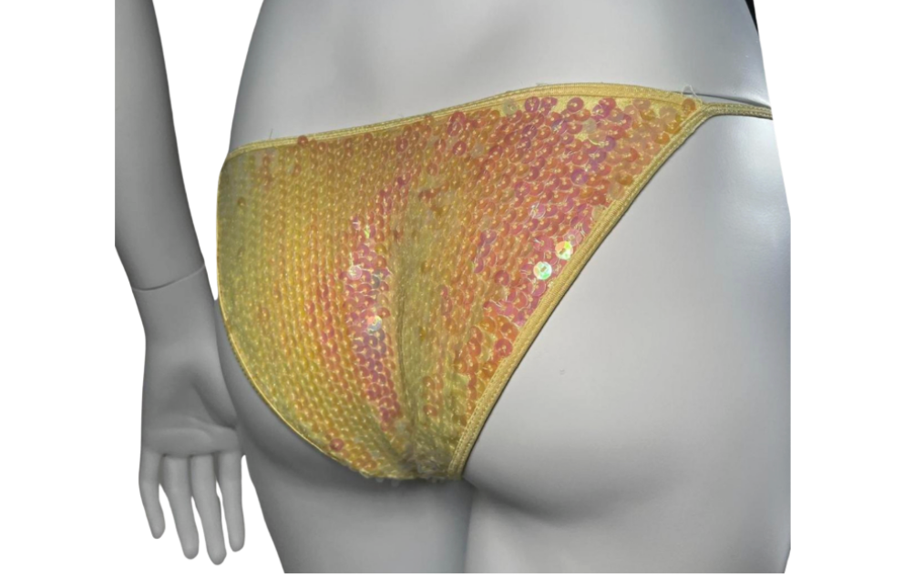 Plein Sud Sun Yellow Sequin Bikini Bottom