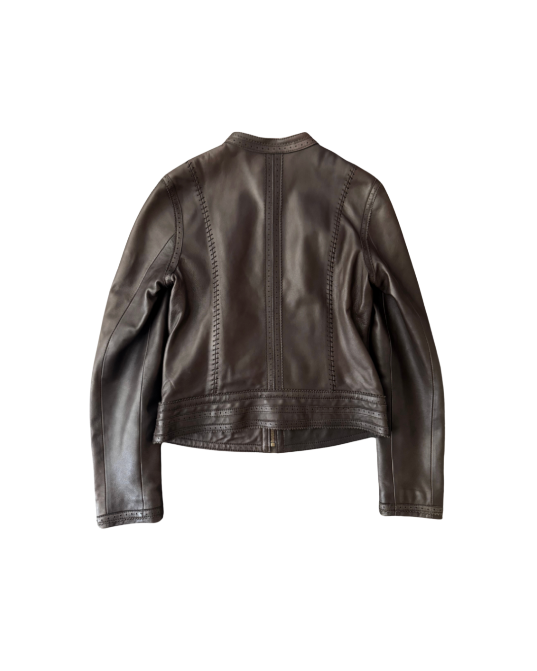 Moschino Jeans Brown Leather Jacket