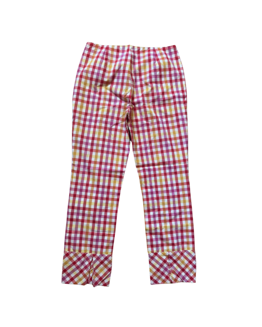 Moschino Jeans Pink Gingham Printed Capri Pants