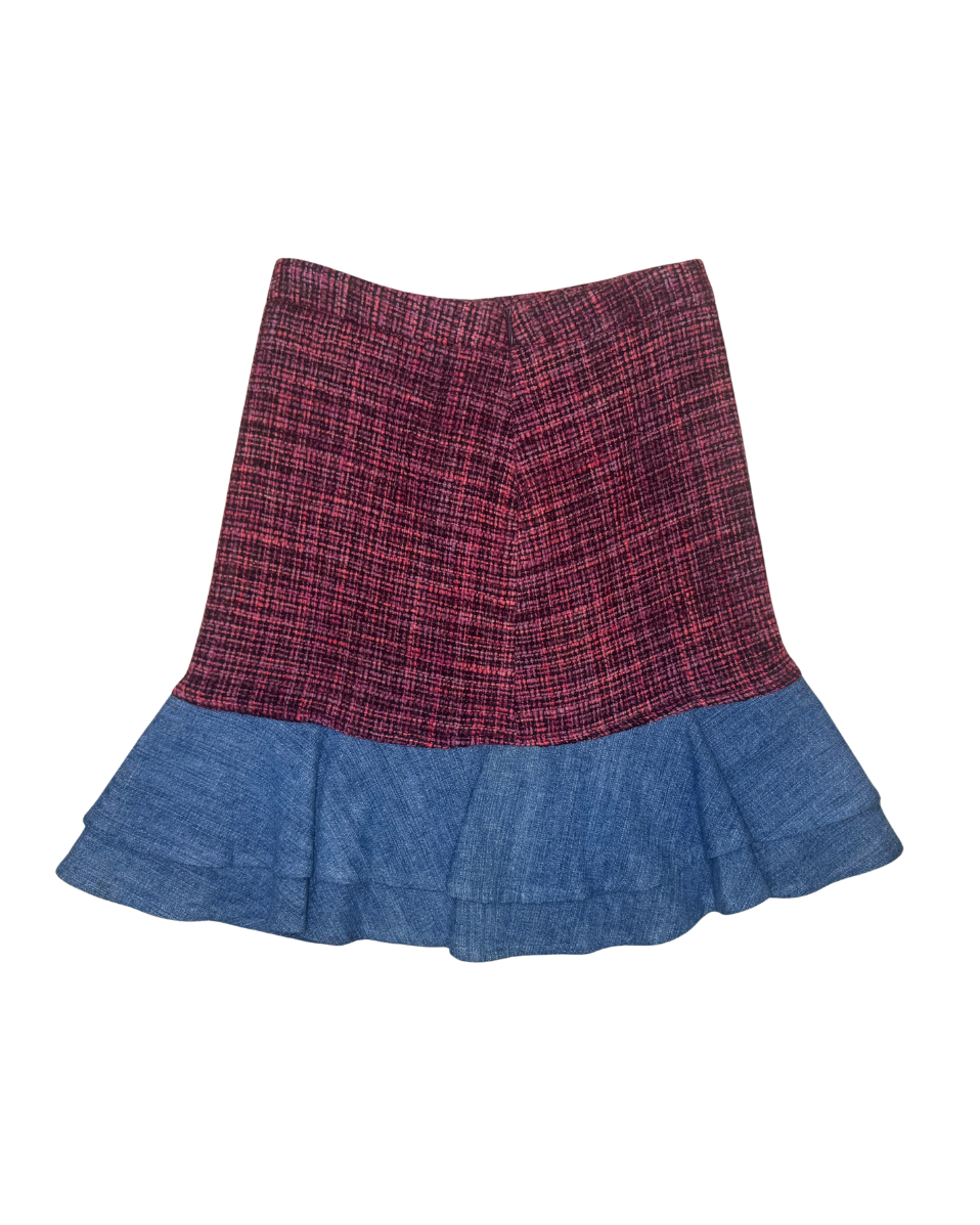 Dolce & Gabbana Tweed and Denim Skirt