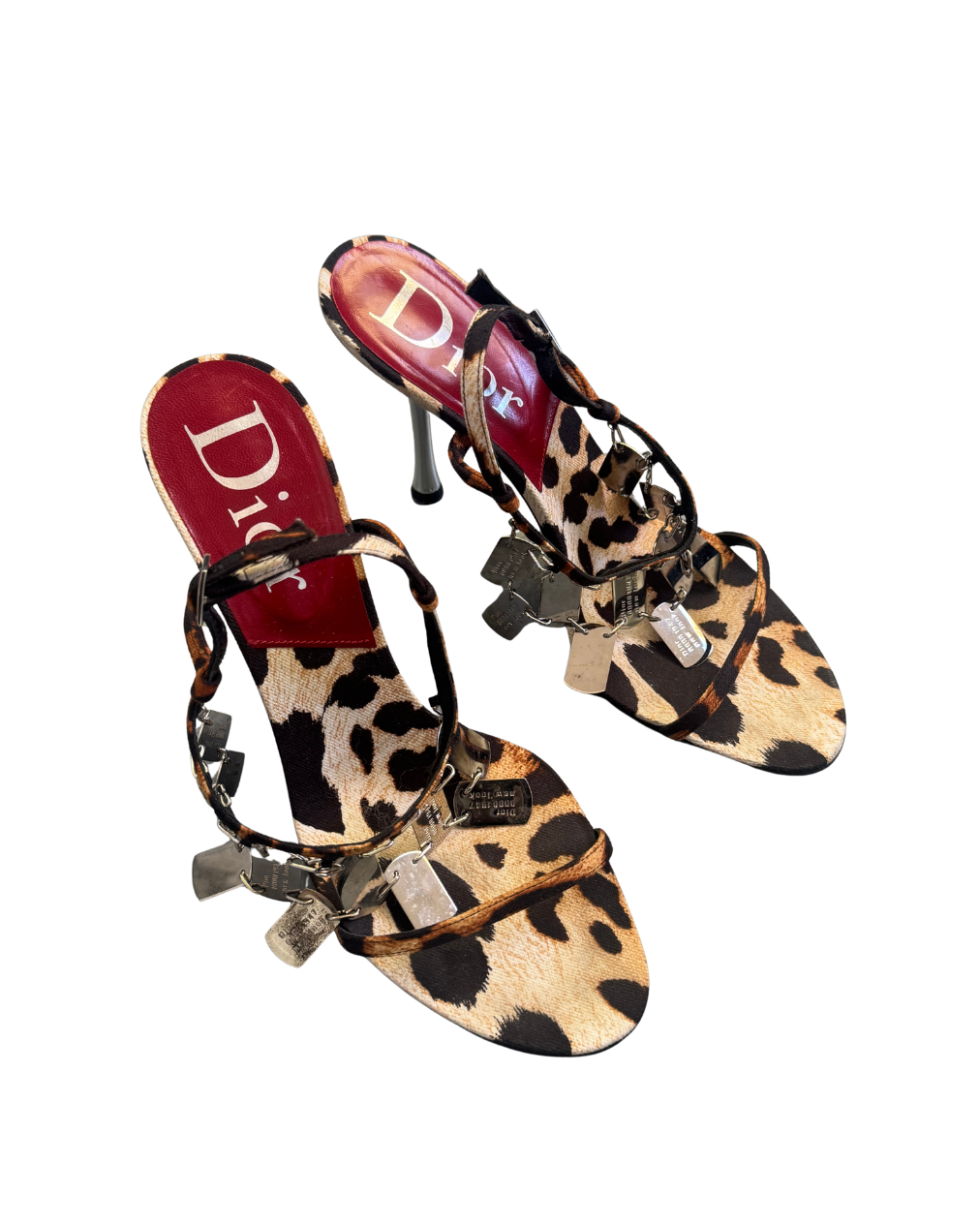 Christian Dior Cheetah Dog Tag Heels