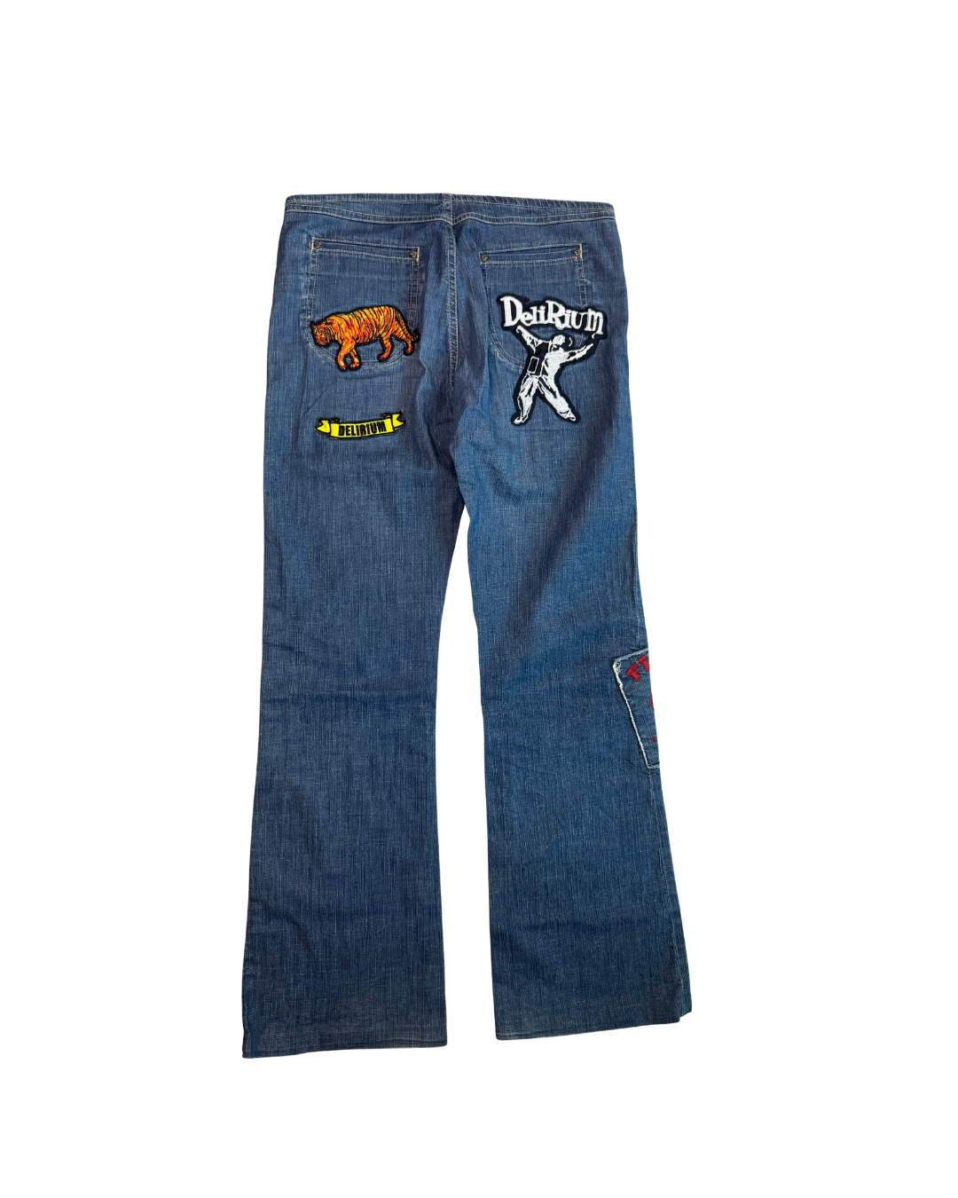Versace “Delirium” Denim Patch Jeans