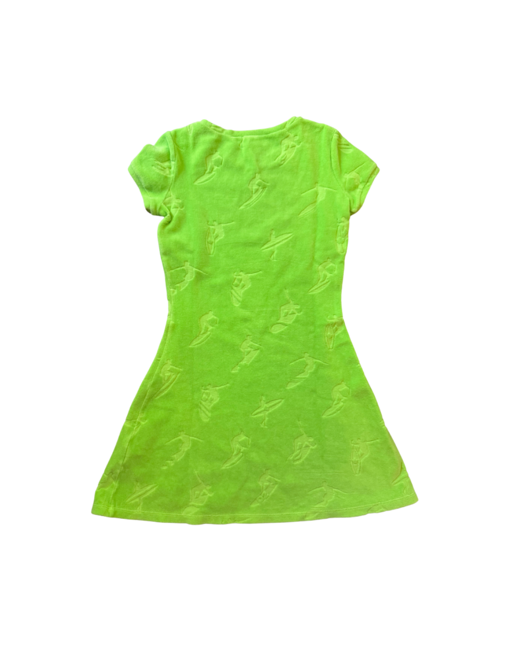 Dsquared² Green Terry Cloth Surfer Jacquard Mini Dress
