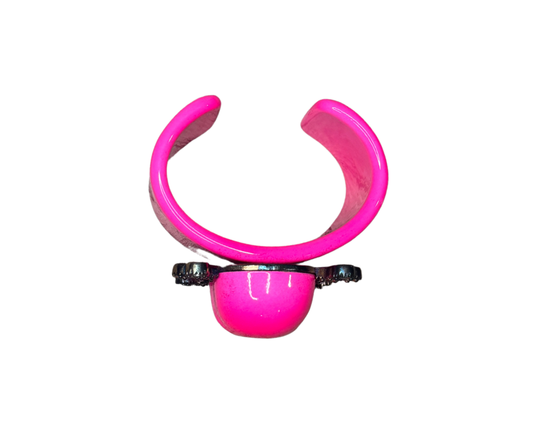 Blugirl Pink Skull Bangle Bracelet