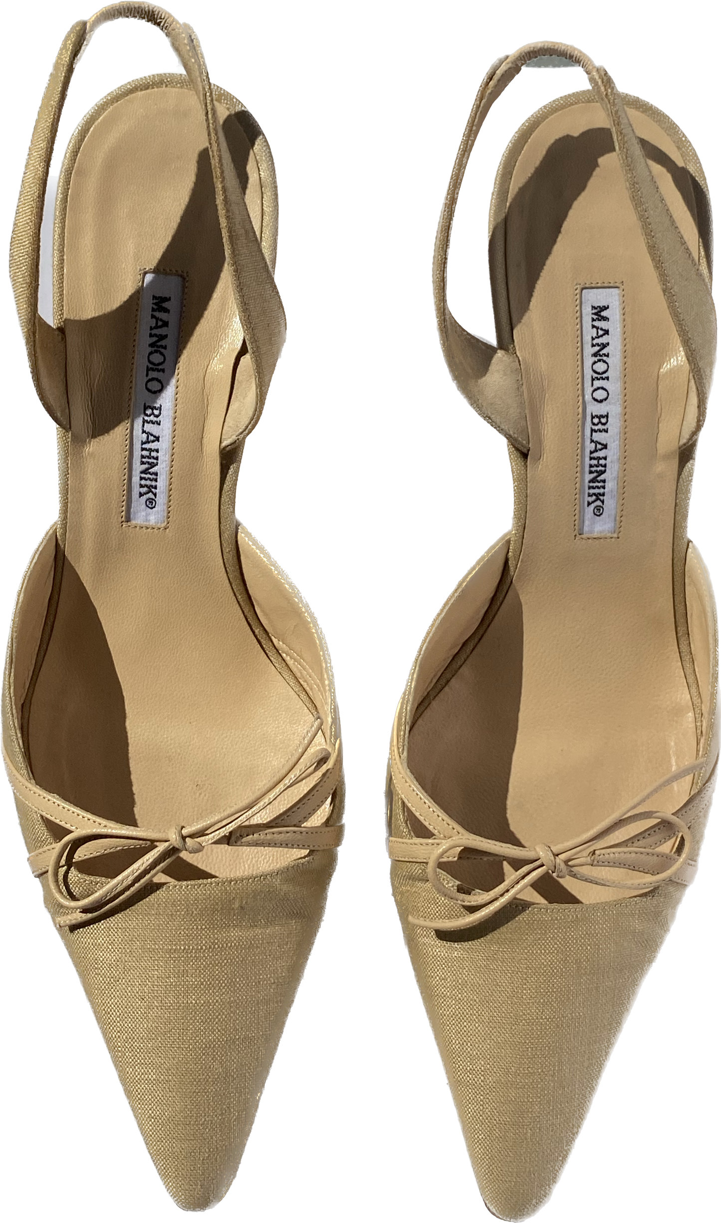 Manolo Blahnik Nude Slingbacks