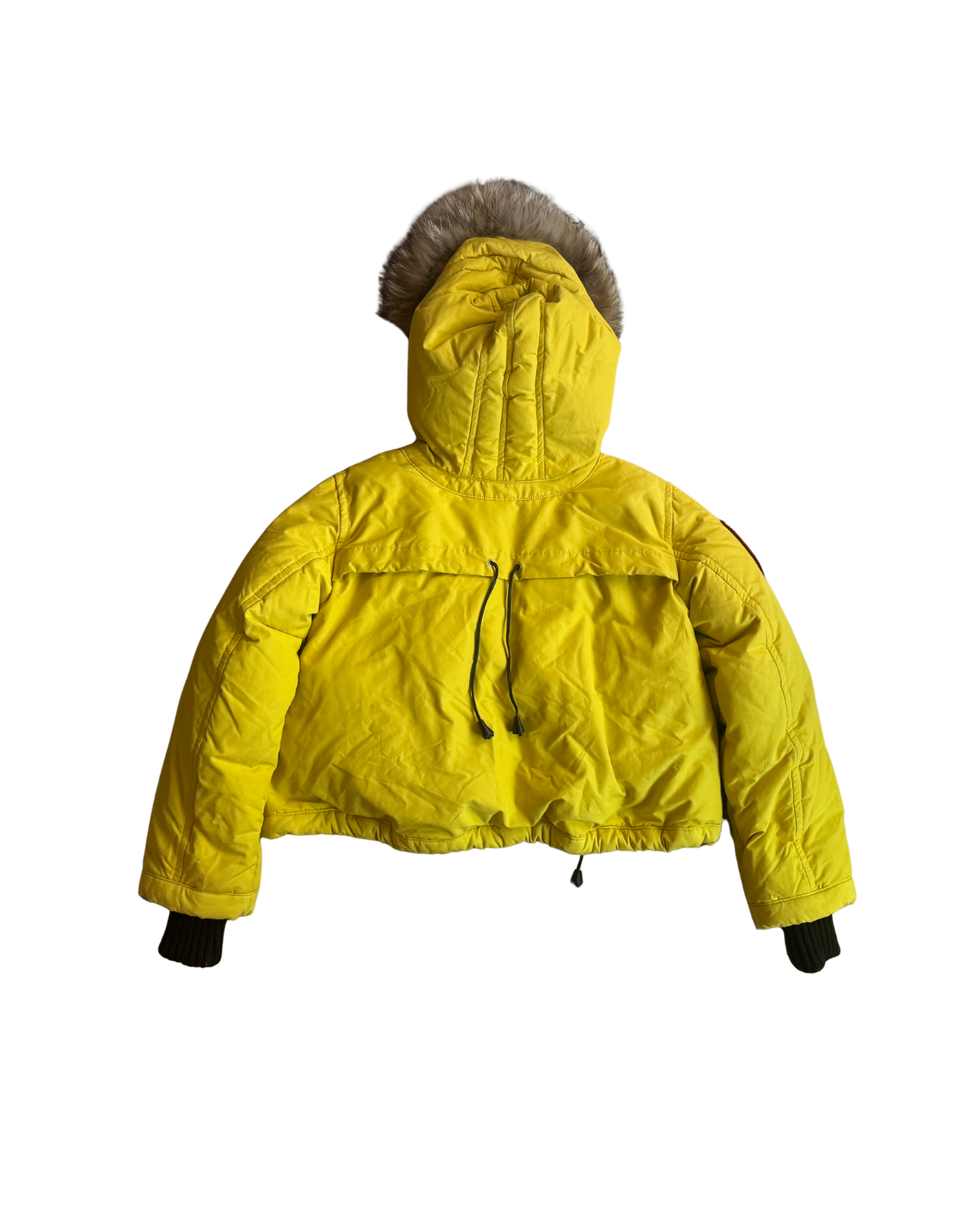 Dsquared² Yellow Fur Down Jacket