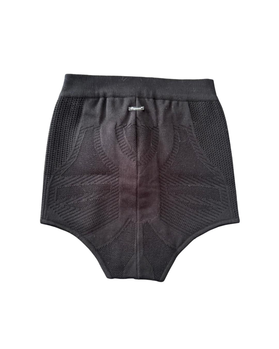 Dsquared² Black Textured Micro Mini Shorts