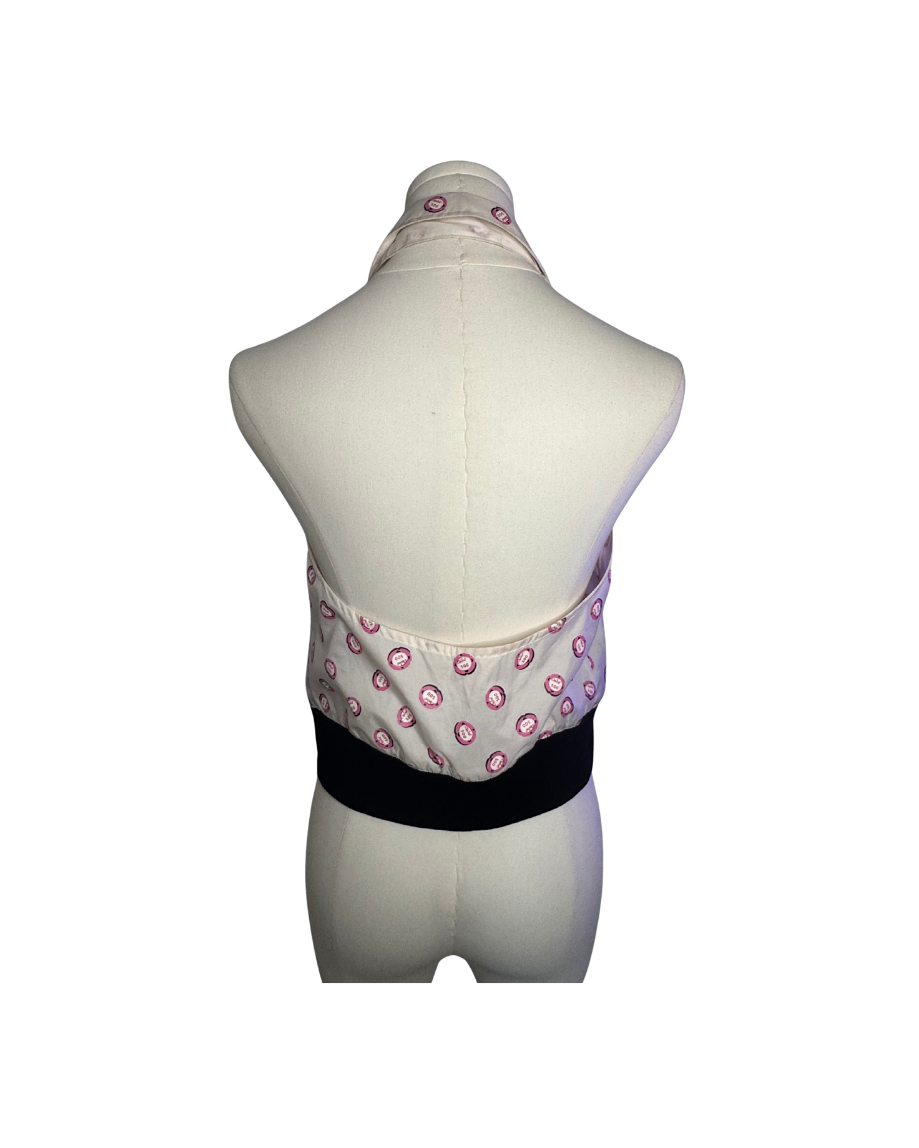 Miu Miu Casino Coin Zip Up Halter Top