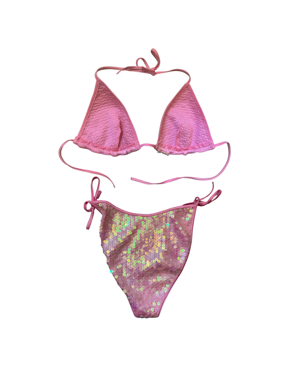 Plein Sud Sun Pink Sequin Bikini