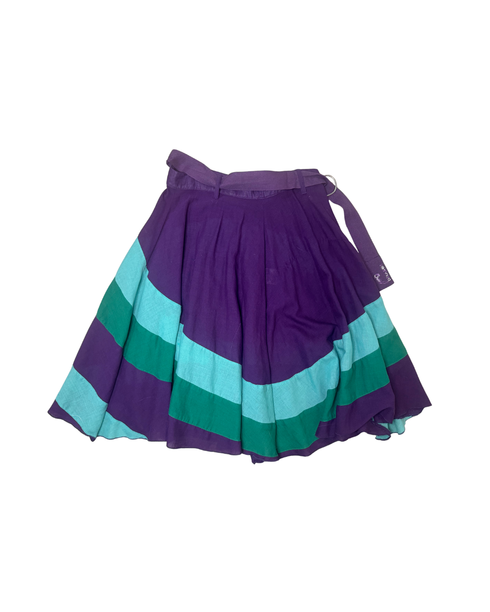 Diesel Purple Color Block Skirt