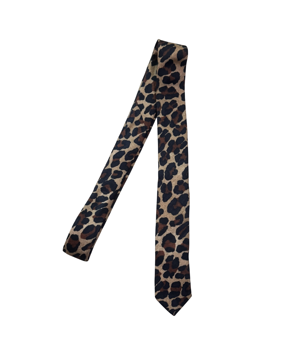 Dsquared² Leopard Skinny Necktie