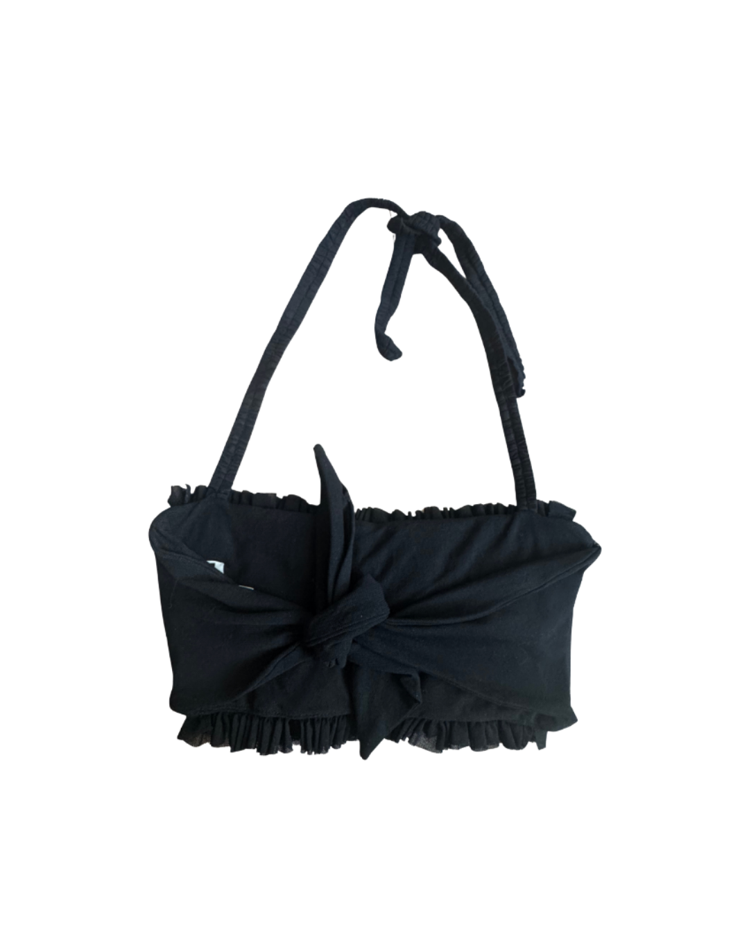 Molly Goddard Black Ruffle Bra Top