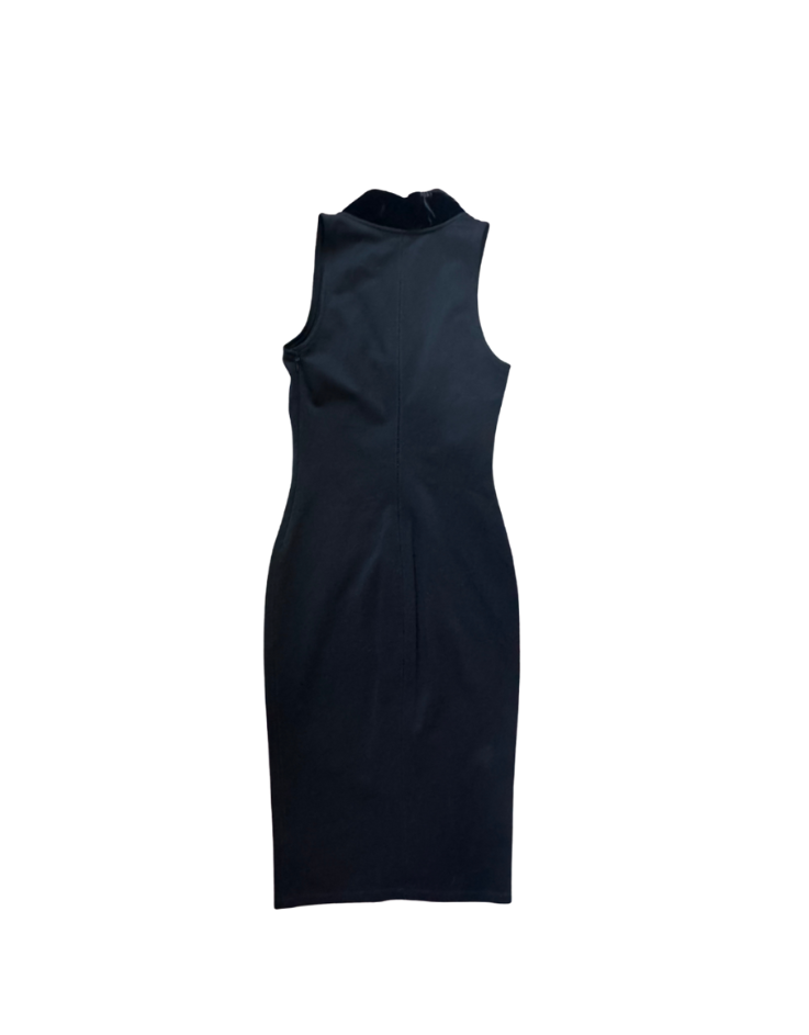 Gucci Velvet Neckline Black Midi Dress