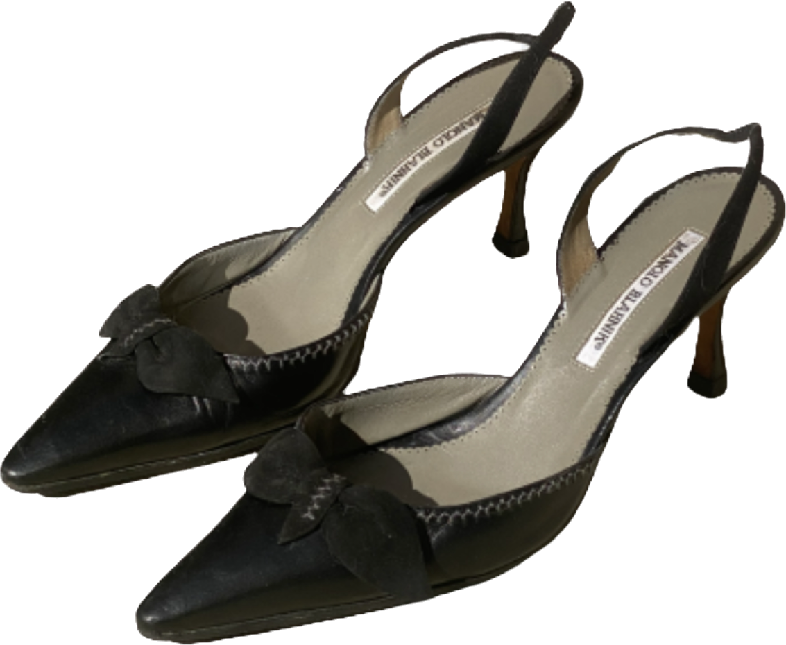 Manolo Blahnik Black Slingbacks